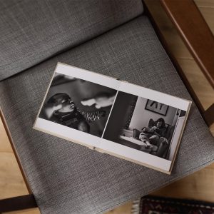 A newborn memory book handmade in the UK