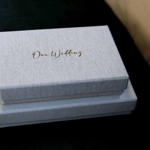 A stack of every day handmade boxes to hold prints