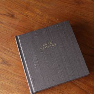 A storm coloured luxury silk photo album from Folio a UK album supplier