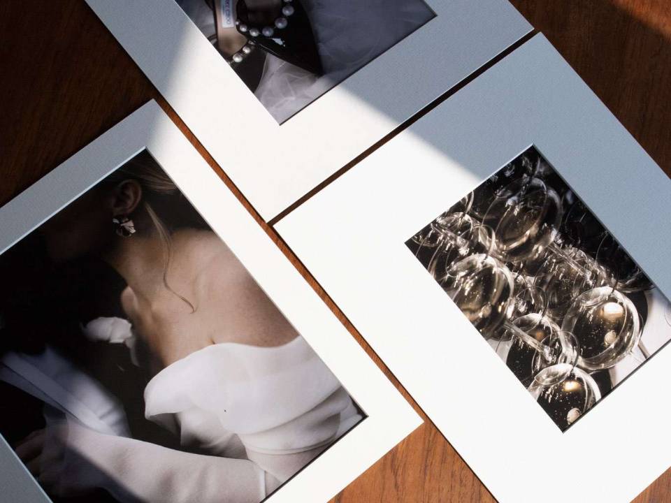 A group of matted fine art print or various sizes