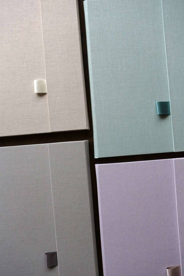 A grid style photo showing the UK handmade Luxury Print Folder in all their colours