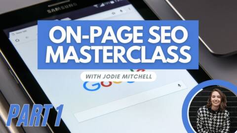 On-page SEO Masterclass for photographers training video thumbnail