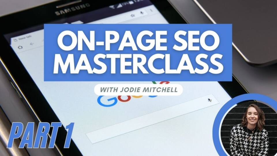 On-page SEO Masterclass for photographers training video thumbnail